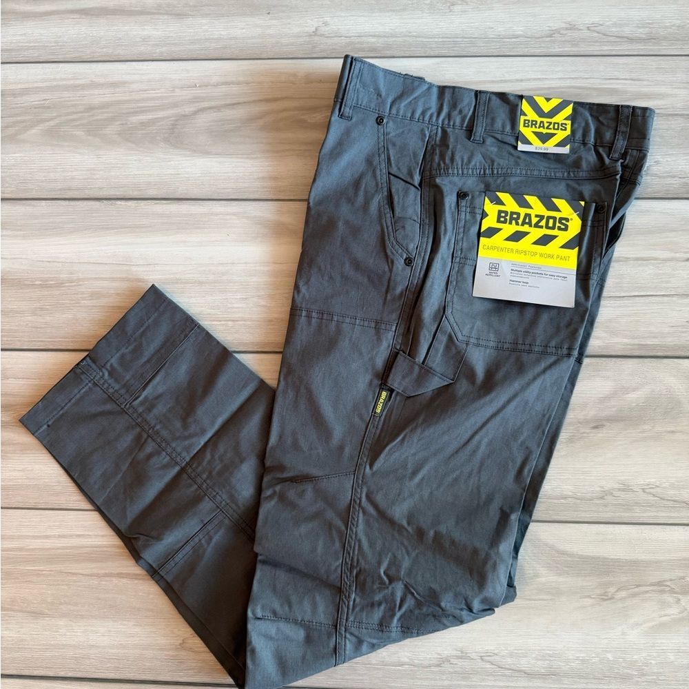 Brazos Carpenter Ripstop Work Pant Grey 32Wx32L NWT - Picture 4 of 10